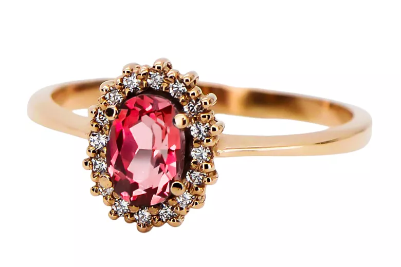 Ruby Original Vintage 14K Rose Gold Ring Vintage crc009r